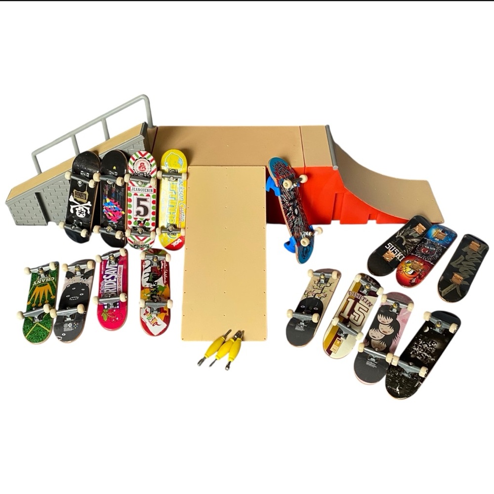 Tech Deck Fingerboard Lot X Connect Park Ramp Set 16 Decks Skateboard Toys